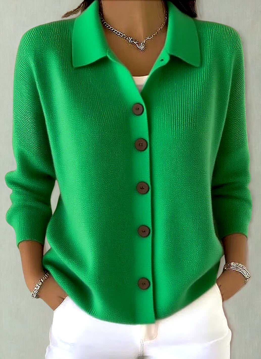 Full Size Elegance | Knit Blouse