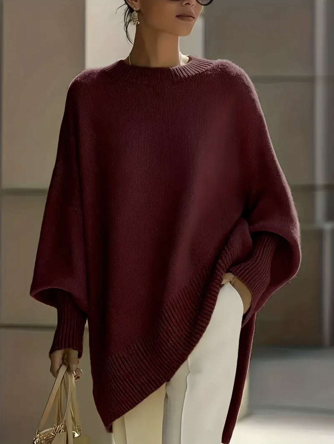 Celeste | Luxe Knit Poncho Sweater