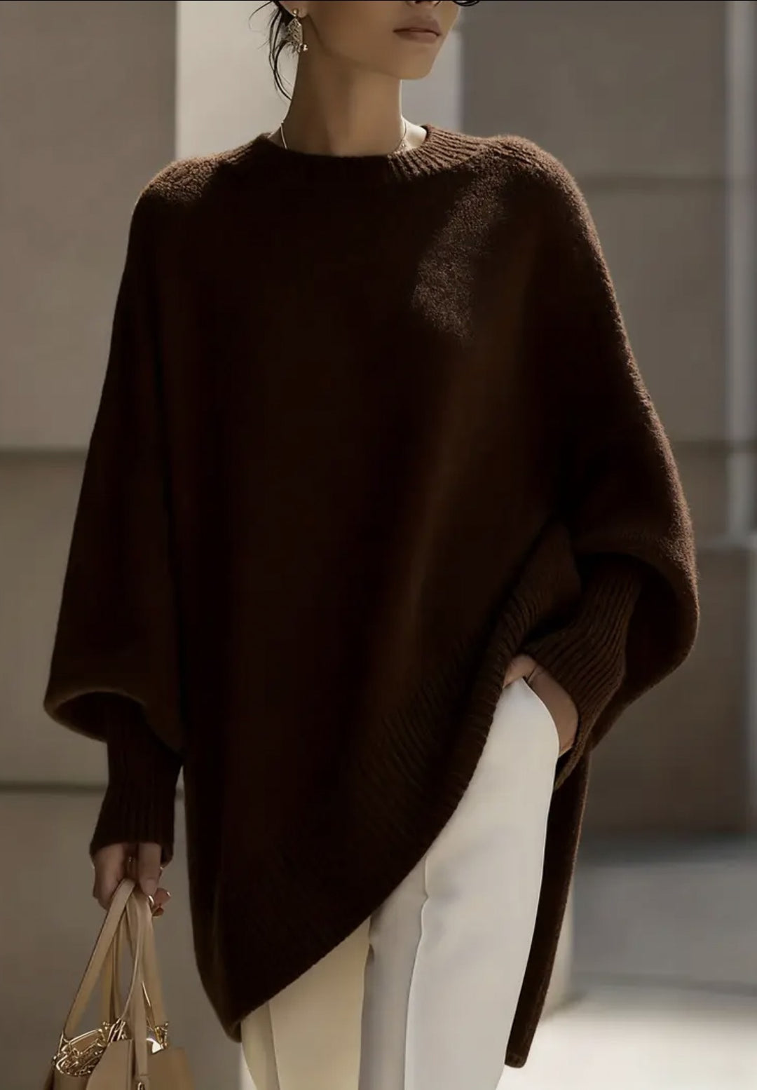 Celeste | Luxe Knit Poncho Sweater